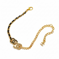 Collier Chaîne Tressée Noir & Or II